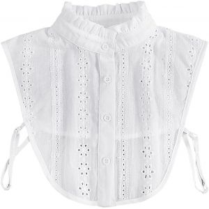 1 Col En Dentelle,Faux Col En Dentelle,Col Chemisier,Col &Agrave; Volants,Empi&egrave;cement De Col Blanc,Empi&egrave;cement De Col De Chemisier,Chemisier Victorien - Neuf