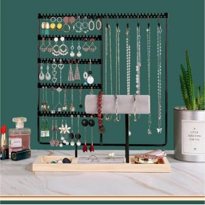 Mevronisshop-Presentoir Bijoux, Pr&eacute;sentoir &Agrave; Bijoux, Support Porte Bijoux Femme, Support Porte Boucle D'oreille Cintre &Agrave; Bijoux, Support Bijoux A Suspendre, Porte Colliers Presentoir Boucle D'oreille - Neuf