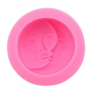 Moon Face Silicone Savon Moule Pour Maison Lotion Bar Bombes De Bain Argile Polym&egrave;re - Neuf