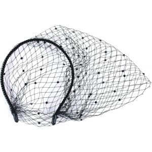 Kalvd-Serre-T&ecirc;te &Eacute;l&eacute;gant En Maille Noire Avec Voile Noir Des Ann&eacute;es 1920 Pour Femme,Mariage Et Go&ucirc;ter,Style Vintage,Bibi En Maille Parfaite Avec Voile Noir - Neuf