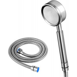 KAL-Pommeau Douche, Universel Pommeau De Douche Haute Pression Amovible Tête De Douche Avec Flexible De Douche En Acier Inoxydable 1.5 M, Douchette Economiseur D'Eau Pour Le Bain - Neuf