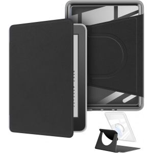 Étui Rotatif À 360 Degrés Pour Kindle Paperwhite 7"" (12e Génération-2024), Design Magnétique Amovible, Support Réglable, Dos Transparent Avec Mise En Veille/Réveil Automatique, Rose - Neuf