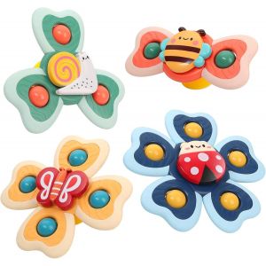 Jouets Rotatifs À Ventouse Pour Tout-Petits, Jouets Rotatifs De Fenêtre Pour Bébés, Chaise Haute Empilable, Jouets Pour Bébé De 12 À 18 Mois, Jouets Sensoriels D'apprentissage Précoce - Neuf