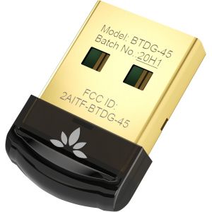 DG45 Bluetooth 5.0 Cl&eacute; USB, Adaptateur Dongle pour PC Ordinateur Portable Bureau, Transfert sans Fil pour Casque Enceinte Clavier Souris Imprimantes, Windows 11/10/8.1/8 - Neuf