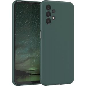 TRAHOO-- Housse en Silicone pour Galaxy A13 4G Housse Souple Antichoc Housse pour Portable avec Protection pour Appareil Photo Fines Premium Protection Cover TPU Phone Bumper en Vert Nuit - Neuf