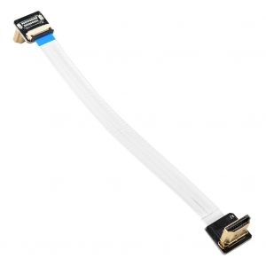 Cable adaptateur HDMI male standard A1 vers A2, interface 90 degres, ultra souple, pour televiseur et ordinateur (15 cm) - Neuf
