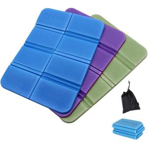 Letnerny-Coussin De Siège Étanche 3 Pièces Coussin Pliant Camping Xpe Imperméable Tapis De Camping Thermique Pliable Avec 1 Sacs De Rangement Pour Extérieur Randonnée Jardin Plage Pique-Niques - Neuf
