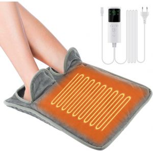 JGD-Chauffe Pied Electrique, Chauffe-Pieds &eacute;Lectrique Pour Hommes Et Femmes,Chauffe Pied avec 4 Niveaux de Minuterie et 9 R&eacute;glages de Temp&eacute;rature, Coussin Chauffant &Eacute;lectrique pour Famille et Amis - Neuf