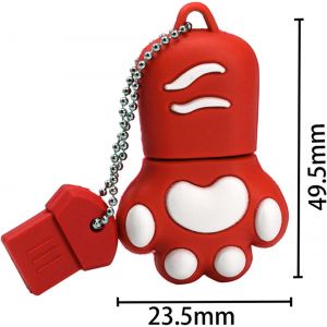 USB 3.0 Flash Drive Cartoon Cat Paw Pen Drive High Speed Real Capacity 32GB Download Storage USB Stick Pendrive.[E56] - Neuf