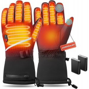 Gants Chauffants Pour Hommes Et Femmes, Gants Chauffante &Eacute;lectriques Avec 7.4v/20000mah Rechargeable Batterie, Gant Chauds Pour Hiver Moto Snowboard Randonn&eacute;e Cyclisme Randonn&eacute;e Course &Agrave; Pied - Neuf