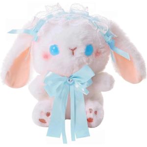 Peluche poup&eacute;e animal jouets en peluche, jouets animaux en peluche, animaux en peluche mignons, Lolita lapin 9 pouces, cadeaux pour enfants lapin (bleu) - Neuf