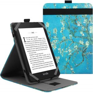 KALANKA-Coque de Protection Universel pour Kindle Paperwhite Kobo Liseuse 6 Pouces, &eacute;tui Folio Compatible avec la liseuse Sony/Kobo/Tolino/Pocketbook/Kindle 6"",avec Support Multi Angles-AF - Neuf