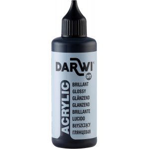 Un Flacon De Peinture Acrylique Brillante - Coloris Noir - 80 Ml - Darwi Acrylic - Neuf