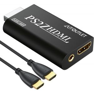 ERYI-Convertisseur Ps2 À Hdmi Avec Prise Audio Pour Casque 3,5 Mm Et Câble De 3 Pieds - Adaptateur Pour Moniteur Hdtv - Neuf