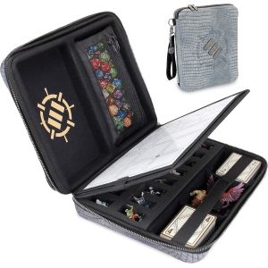 &Eacute;dition Collector RPG Organisateur DND Reliure avec Porte-Feuille et Effa&ccedil;able Panneau, Zone de Lancement de D&eacute;s, Pochette &agrave; Stylo Amovible, Plateau en Mousse pour Figurines (Dragon Noir) - Neuf