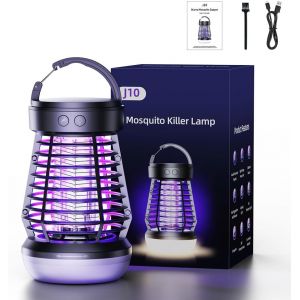 KALANKA-Lampe Anti Moustique, avec Lampe LED Répulsifs Electrique, 4200 V IPX4 étanche, piège à Mouches électrique USB, pour Chambre à Coucher, Camping, Jardin, Lampe Anti-moustiques intérieure et ex - Neuf