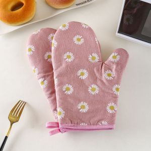 (Marguerite-Rose, 26x13cm) gants de cuisine et maniques, Résistant à la Chaleur pour BARBECUE Gants, Coton Non-Slip Gants de Four pour la cuisson, Cuisson, Cuisine, micro-ondes, de la Pizza - Neuf