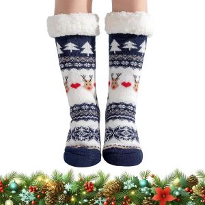 Jgd-Chaussette Chausson, Homme Hiver Chaudes Antid&eacute;rapantes Chaussette, Chaussettes Thermiques &Agrave; Motif Animal, Chaussette Noel Hiver Chaude, Pantoufle Thermiques Polaire - Neuf