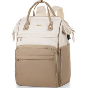 Sac à Dos Femme,Sac à Dos Ordinateur Portable Sacoche PC,Sac a Dos école Voyage Travail Enseignant,Sac a Dos Fille Cartable Femme,Khaki Beige - Neuf