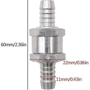 Clapet anti-retour en aluminium,4 pièces de valve argentée avec alliage de flèche anti-retour (10mm) - Neuf