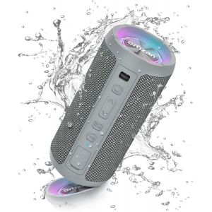 Enceinte Bluetooth Portable Sans Fils.Lumi&egrave;re Led, Ipx7 Lecture 30H, Volume Plus Fort Et Basses Am&eacute;lior&eacute;es,Durable Pour Les Voyages, L'Ext&eacute;rieurU2026 (Grey) - Neuf