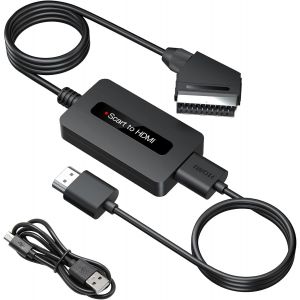 Convertisseur Péritel Vers Hdml, Convertisseur Scart Vers Hdmi, Full Hd 720P/ 1080P[Z118] - Neuf