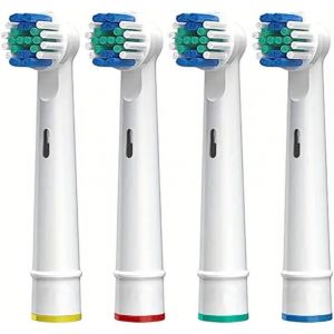 - 4pcs T&ecirc;te De Brosse &Agrave; Dent&iquest; Brossette Compatible Ob &iquest; Recharge Brosse &Agrave; Dent &Eacute;lectrique Compatible Avec Les Brosse A Dent Ob &iquest; Embout De Rechange Pour Nettoyage Optimal[Z594] - Neuf