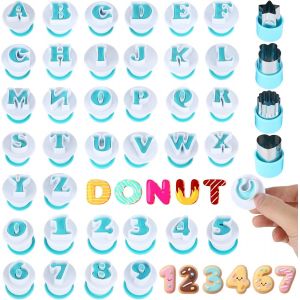 Jexnovashop-Set De 40 Emporte Piece Patisserie, Emporte Piece Lettre Alphabet R&eacute;utilisables, Cookie Cutter Pour D&eacute;coration P&acirc;te &Agrave; Sucre, Gteau, Ustensiles &Agrave; P&acirc;tisserie - Neuf
