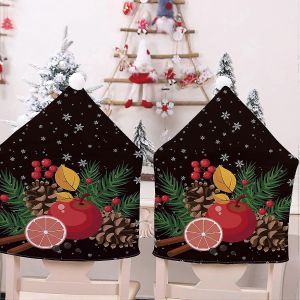 2 Pcs De No&euml;l La Veille De No&euml;l Housses De Chaise - Neuf