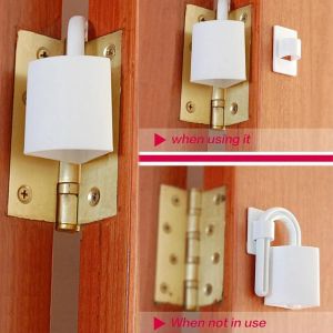 Lot De 4 Protections De Porte De S&eacute;curit&eacute; Pour B&eacute;b&eacute;,La Porte Et &Eacute;viter Des Fermetures Inattendues, S Anti-Pincement Serrure De Porte &Agrave; L'&eacute;preuve Des Enfants,Blanc - Neuf