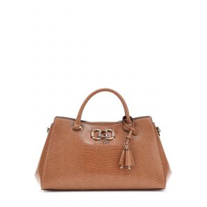 Guess Sac Bandouli&egrave;re Anadela 3 Comp Satch Cognac KG962406 - Neuf