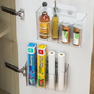 Chenquansarl-Organisateur Murale Transparent Rangement Sous Evier Cuisine, 2 Bacs De Stockage Pour Espaces Étroits - Meuble Van Aménagé, Idéal Film Plastique, Papier Alu Et Accessoires Salle De Bain - Neuf