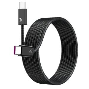 TRAHOO-C&acirc;ble USB C Charge Rapide 7A Nylon Tress&eacute; C&acirc;ble Chargeur USB C SuperCharge pour Honor Magic8 Pro Magic 7 Pro 7 Lite 400 Smart X9d Pad X9a X8a X7d, Charge rapide PD pour iPhone 17 16e Pixel 10 - Neuf
