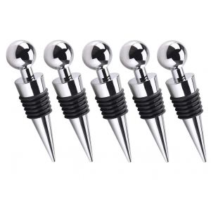 Bouchon De Vin,5 Pcs Bouchons De Bouteille,Bouchon De Bouteille Réutilisable Pour Vin Rouge Champagne Bière Saver Scellant - Neuf