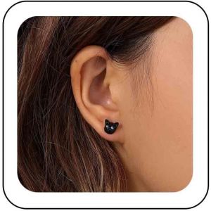 Kal-Boucles D'oreilles Vintage Tête Chat Boucles D'oreilles Gothiques Boucles D'oreilles Chat Boucles D'oreilles Animaux Bijoux Pour Femmes Et Filles - Neuf