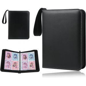 Mdy-Album Carte De Collection Pour 400 Cartes, 50 Pages, Cuir Pu, Portable. Idéal Pour Enfants, Avec Classeur Cartes, Classeur Toploader, Classeur Carte Magic, Pochette Carte. Cadeau Pour Collectionn - Neuf