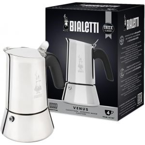 Nouvelle Machine À Expresso Italienne Venus Induction En Acier Inoxydable, Adaptée À Tous Les Types D'Assiettes, 4 Tasses À Café (170 Ml), Argentée, Argent - Neuf