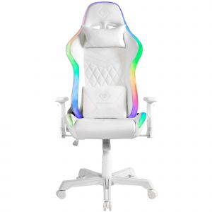Deltaco Gaming GAM-080-W Si&egrave;ge pour jeu vid&eacute;o Si&egrave;ge de jeu universel Si&egrave;ge capitonn&eacute; Blanc - Neuf