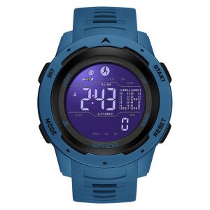 Montre Num&eacute;rique Pour Homme, &Eacute;tanche, Avec Podom&egrave;tre Et Fonction Sport, Bleue. - Neuf