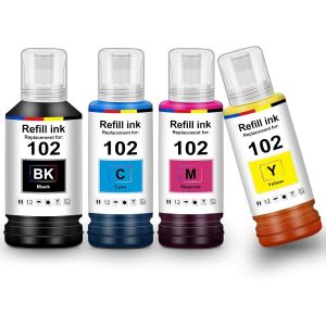ERYI-Encre E102 Et-3850 Et-4850 Et-2856 Et-2750 Cartouche Compatible Pour Epson E102 Multipack Bouteille Compatible Pour Epson Ecotank Et-2850 Et-4700 Et-2756 Et-2756 Et-4750 Et-2751 Et-3750 - Neuf