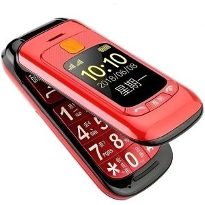 Téléphone Grosses Touches Mobile Sénior À Clapet - Double Écran Lcd - Sonnerie Et Volume Ultra Fort - Bouton Sos - Neuf
