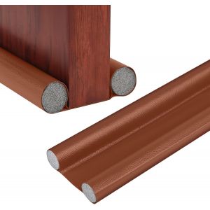 Fond Joint de Porte,Boudin de Porte Double Isolant,Bas de Porte Interieur,Joint Boudin de Base de Porte Anti Froid,Coupe-Vent et Anti-Poussière (Brun) - Neuf