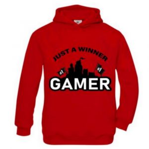 Sweat &Agrave; Capuche Gamer Enfant Rouge (Taille 12/14 Ans,Couleur Rouge) - Neuf