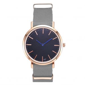 Montre A Quartz Zhoulianfa 2018, Nouvelle Collection Coreenne Pour Homme Et Femme, Bracelet En Toile De Nylon, K087-Me5, Gris - Neuf
