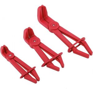 Paquet de 3 colliers de serrage flexibles en plastique pour conduite d'eau et de carburant de frein (rouge) - Neuf