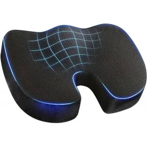 Kalanka-Coussin D'assise Orthopédique En Mousse À Mémoire De Forme De Qualité Supérieure - Coussin D'assise Ergonomique - Soulage Le Coccyx Et La Sciatique - Pour Voiture, Canapé, Bureau Et Fauteuil - Neuf