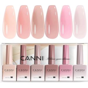 Kalanka-Vernis ¿¿ Ongles Gel Semi Permanent 6 Couleur Lot Vernis ¿¿ Ongles Uv Gel Nail Polish Couleur Pate De Transparent Nude Beige Rose Violet F¿¹R Manik¿¹Re Nageldesign - Neuf