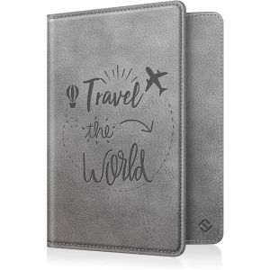 CAUC-Porte-Passeport Housse - Voyage Protecteur Portefeuille Pochette Etui de Protection pour Passeport, Carte d'embarquement, Carte d'identit, - Neuf