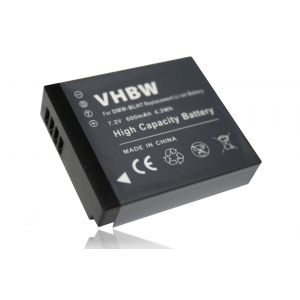vhbw Li-Ion batterie 600mAh (7.2V) pour appareil photo DSLR Panasonic Lumix DMC-LX15 remplace DMW-BLH7, DMW-BLH7E, DMW-BLH7PP - Neuf