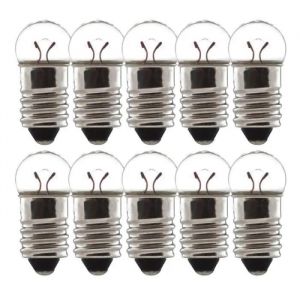 10x Ampoule Velo 6v 0.6w E10 A Visser Feu Dynamo Arriere Eclairage Solex Mobylette Vintage Maison Lampe Chandelier Miniature Edison - Neuf